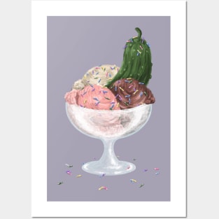 Pickles n Ice Cream Posters and Art